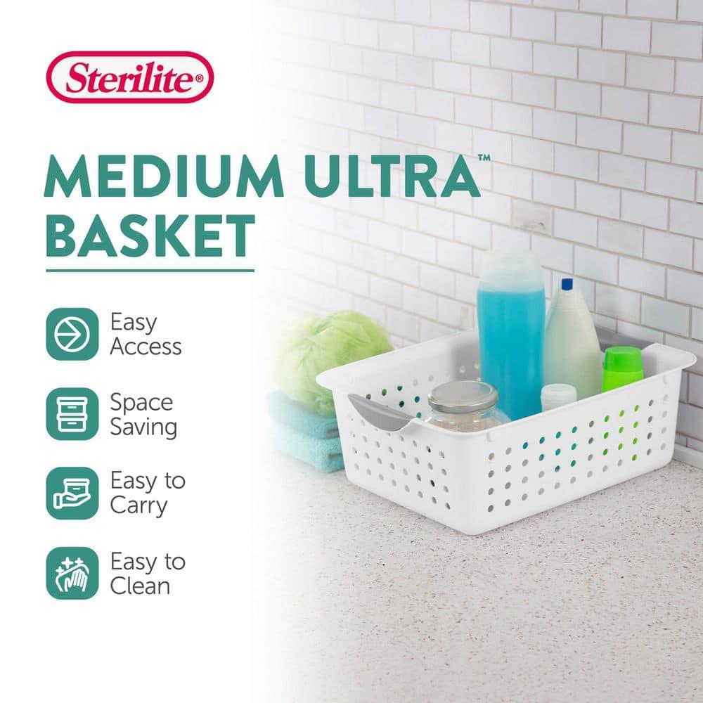 Sterilite Deep & Medium Ultra Plastic Storage Bin Organizer Basket Pair | Wayfair