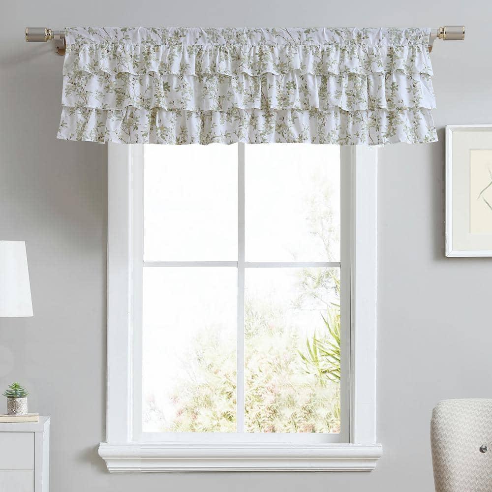 Laura Ashley Laura Ashley Lindy Cotton Pole Top Green Window Valance