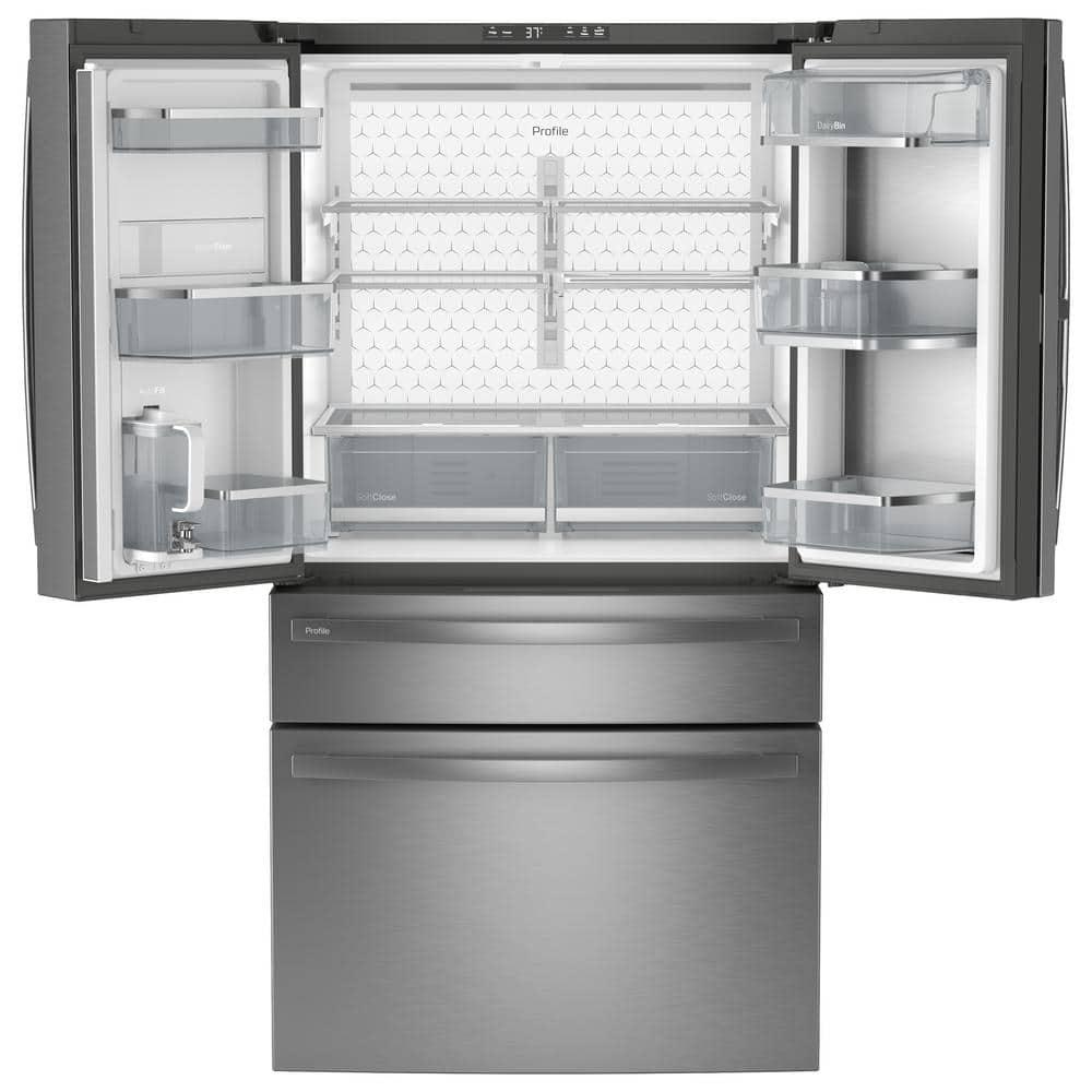 GE Profile™ Series Energy Star Smart 29 Cu. Ft. Fingerprint Resistant 4-Door French-Door Refrigerator