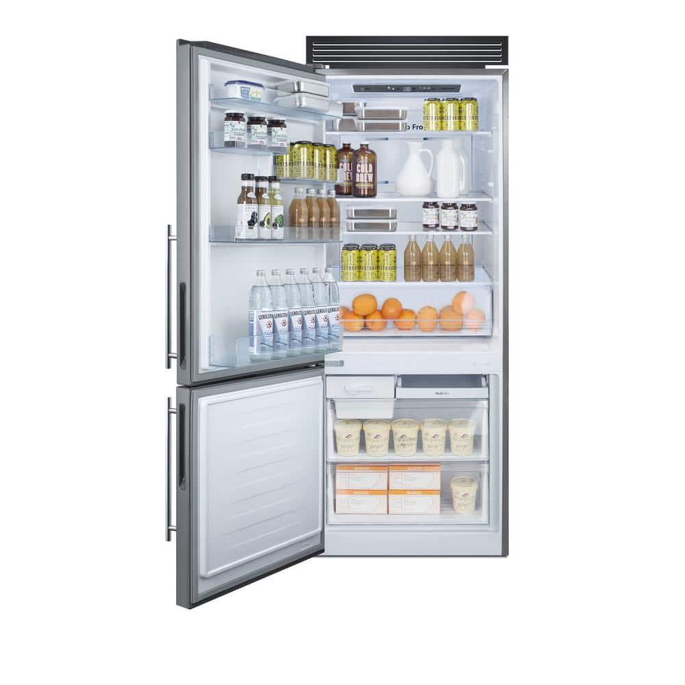 Summit Appliance FFBF279SSXH72LHD 28 in. Bottom Freezer Refrigerator - LHD