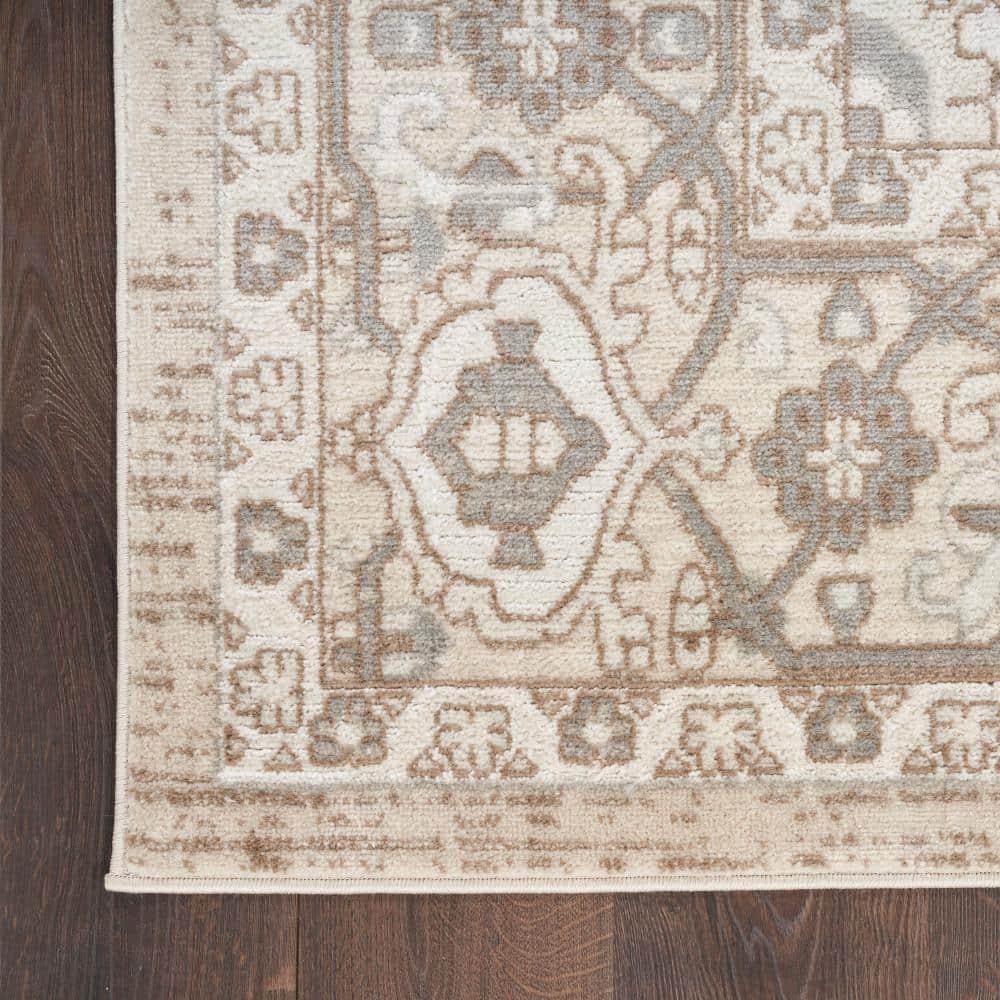 Nourison Concerto Center Medallion Indoor Rug Beige 7'10"x9'10"