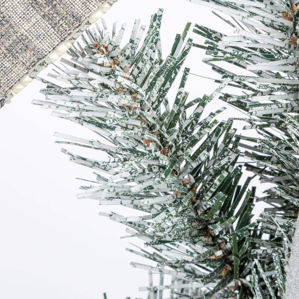 GIL  Snowy Pine Christmas Wreath with Red Berries, Pinecones & Bow