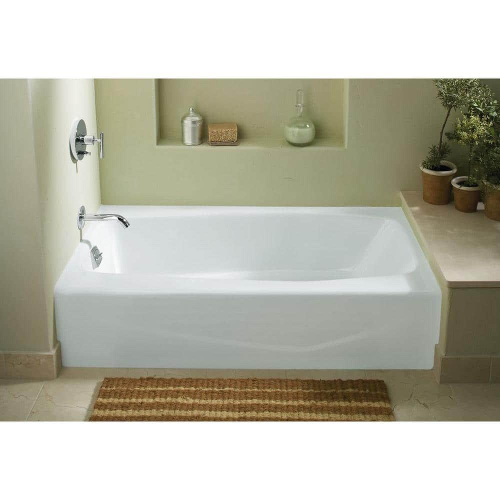 Villager 60" x 30" Alcove Soaking Cast Iron Bathtub
