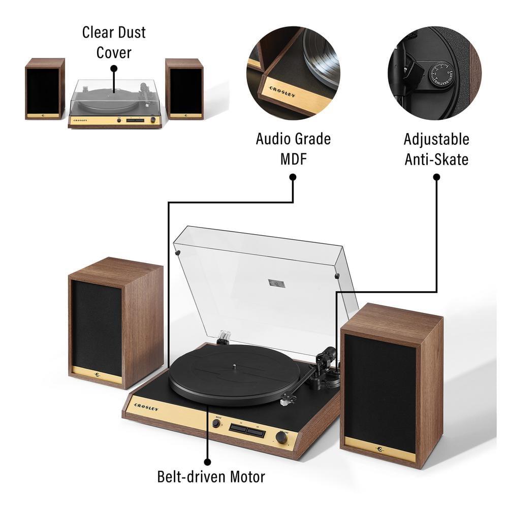 2 - Speed Turntable Decorative Record Player with Bluetooth