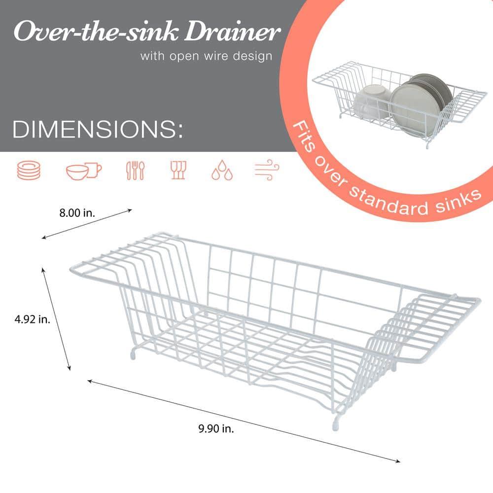Over the Sink White Dish Rack