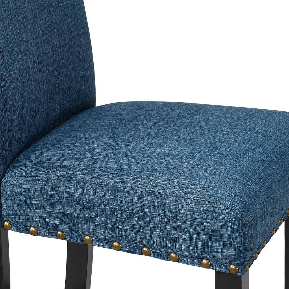 New Classic Furniture, Furniture Crispin Solid Wood 29" Barstool - Marine Blue (Set of 2), Blue