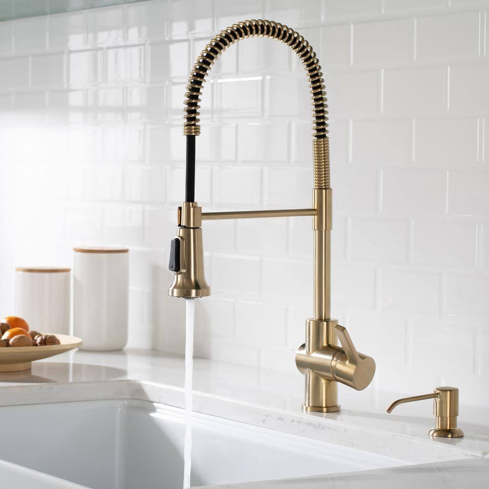 Britt Single Handle Commercial Kitchen Faucet with Dual Function Sprayhead