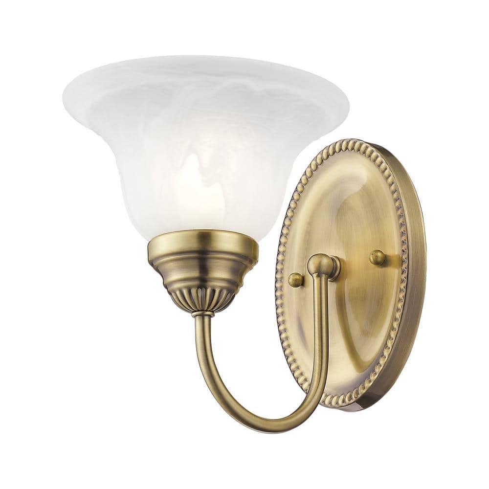 Livex Lighting Edgemont 1 - Light Vanity in  Antique Brass