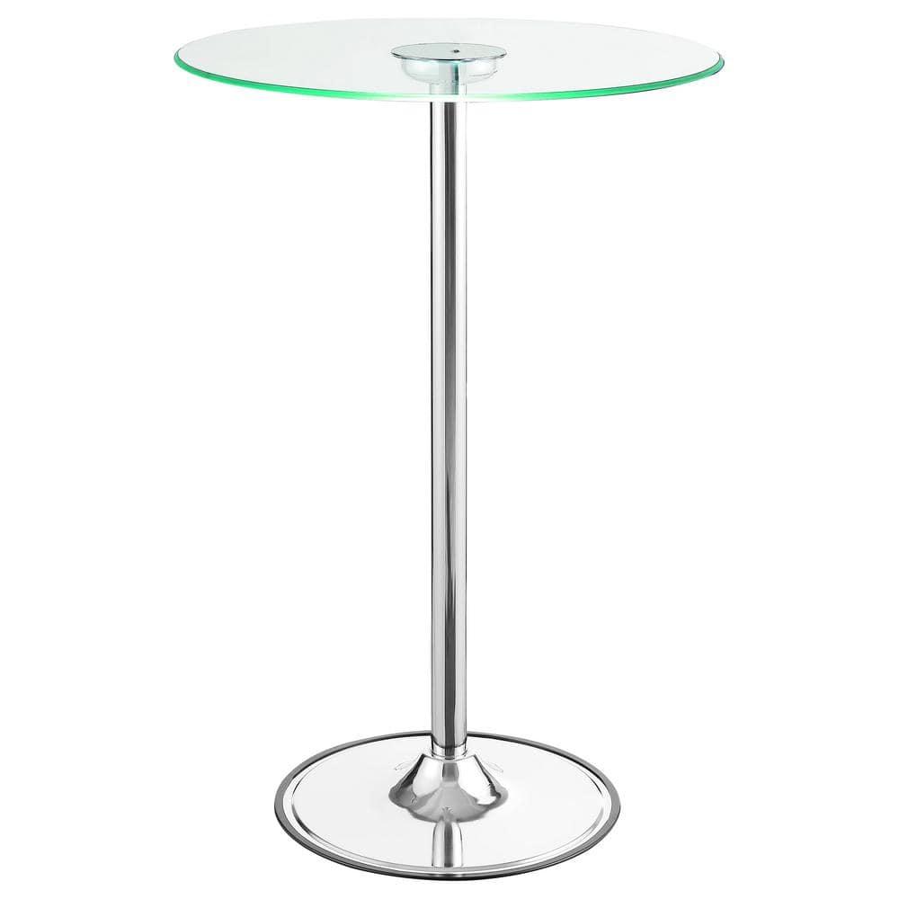 LED Bar Table Chrome and Clear