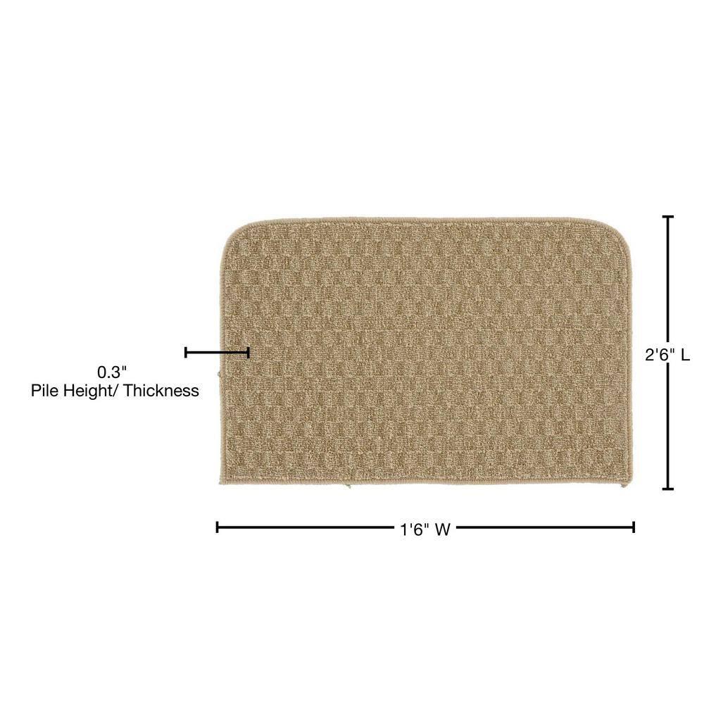 Garland Rug Town Square Polypropylene Tan Indoor Kitchen Rug, 18" x 30"