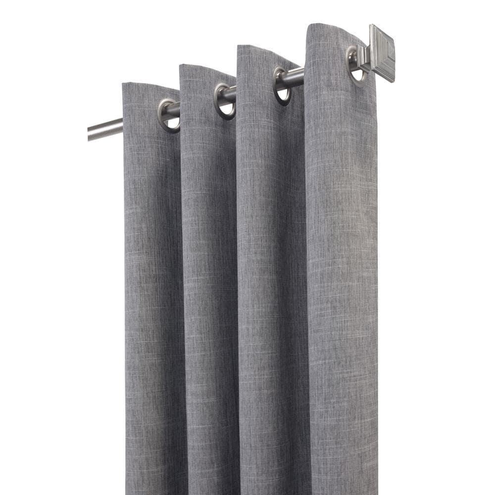 Commonwealth Maya Grommet Curtain Panel Window Dressing - 52"x63", Grey