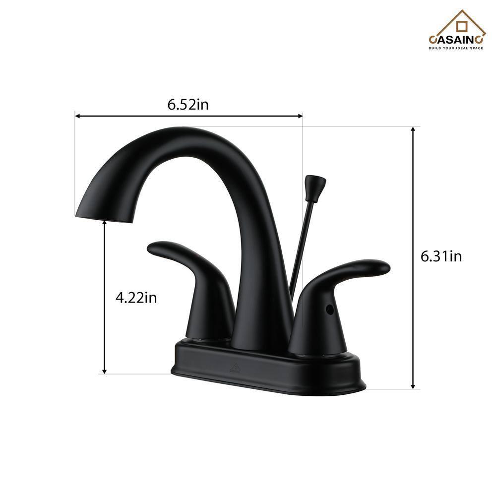2 Handle Bathroom Faucet with Drain