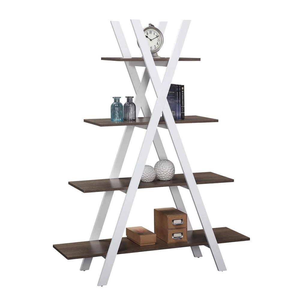 Oxford A Frame Bookshelf, Driftwood and White