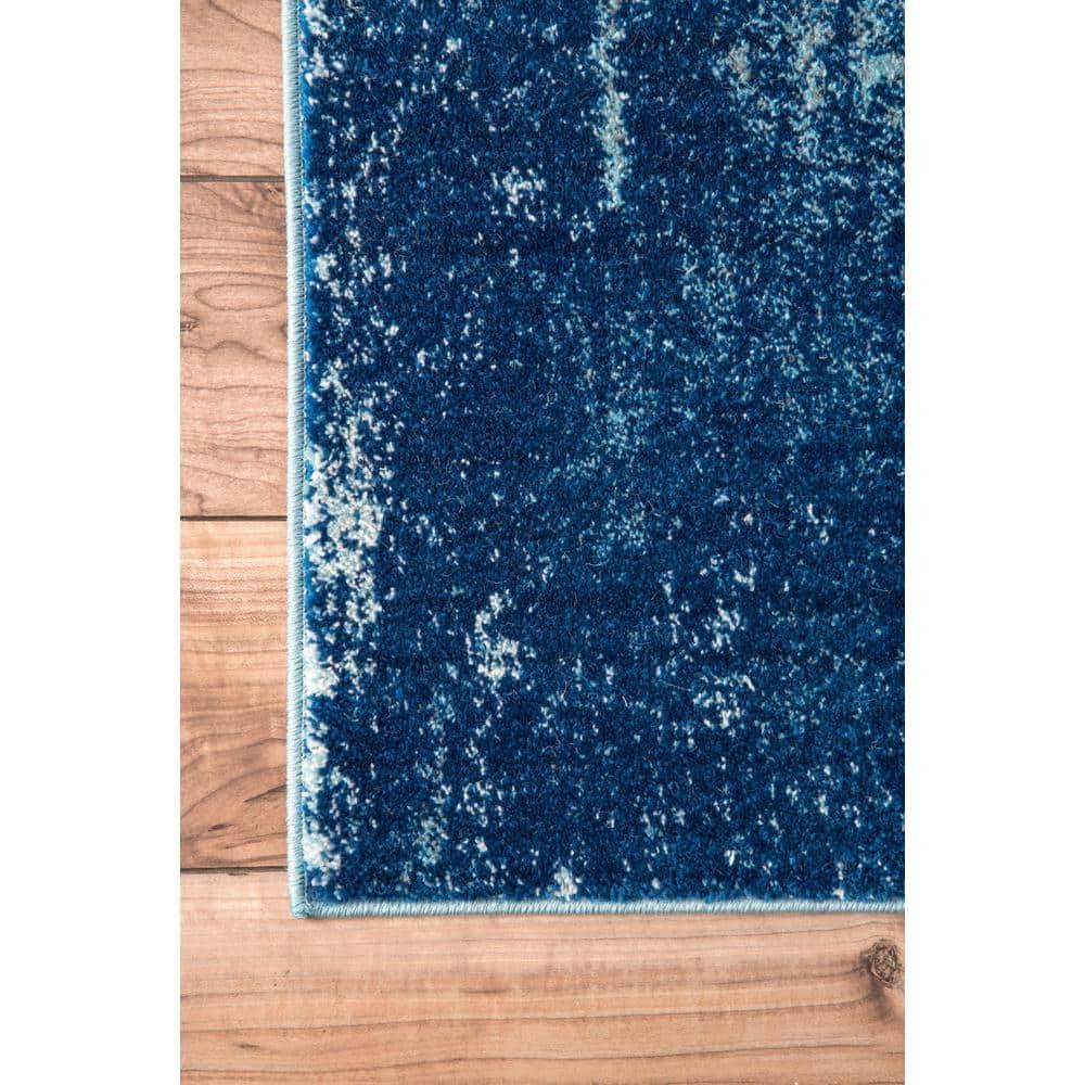 Nuloom Alayna Abstract 2x3 Accent Indoor Area Rug for Living Room Bedroom Dining Room Entryway Kitchen, Blue/Ivory