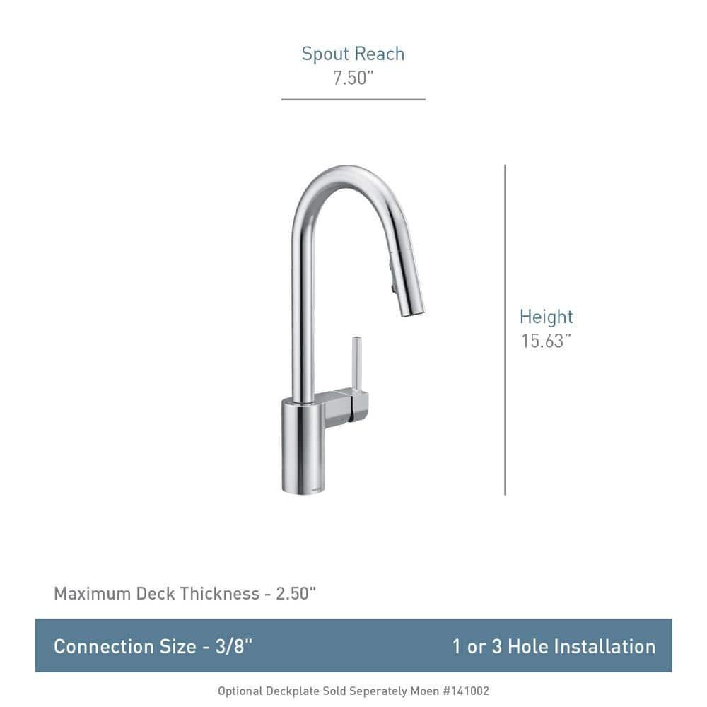 Moen Align One Handle Modern Kitchen Pulldown Faucet with Reflex and Power Clean Technology