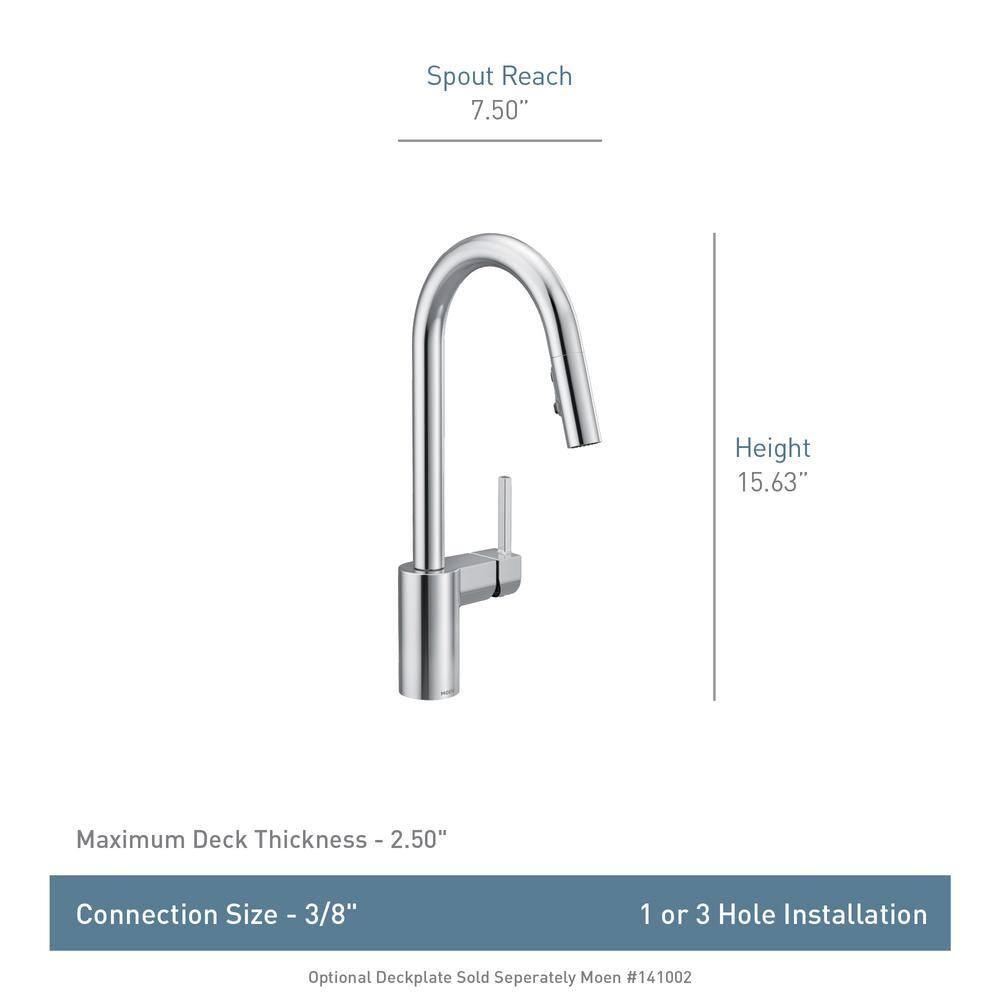 Moen Align One Handle Modern Kitchen Pulldown Faucet with Reflex and Power Clean Technology