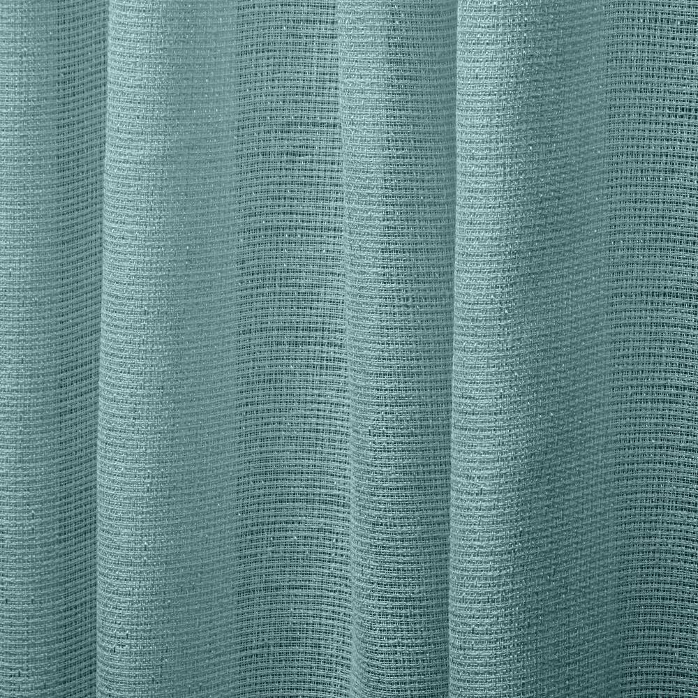 EXCLUSIVE HOME Miami Semi-Sheer Textured Indoor/Outdoor Grommet Top Curtain Panel Pair, 54"x84", Teal