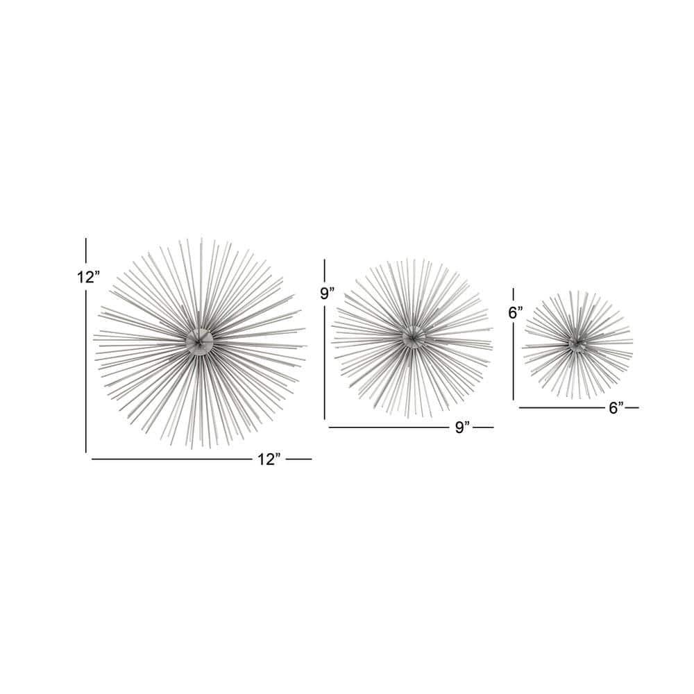 Metal 3D Short Spike Starburst Home Wall Decor