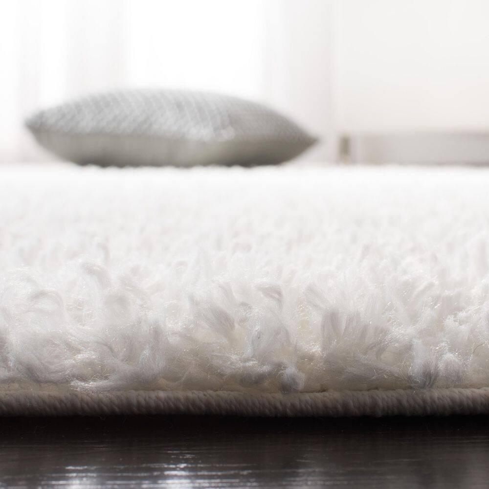 August Shag 900 AUG900 Power Loomed Indoor Area Rug - Ivory - 4'x6' - Safavieh