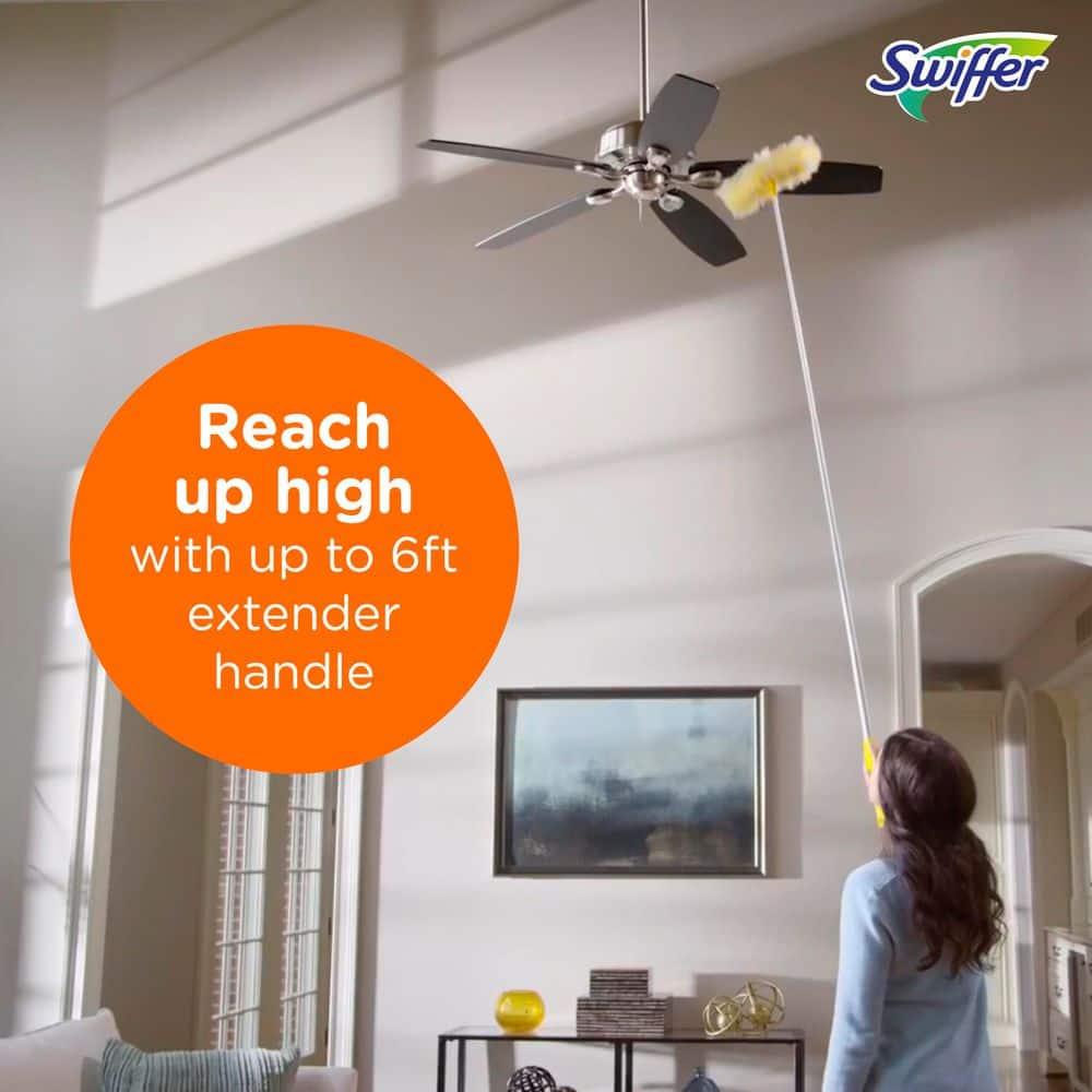 Swiffer Dusters Heavy Duty Super Extendable Handle Dusting Kit(Extension Pole, Extendable Handle,4 Duster Refill) - 4ct