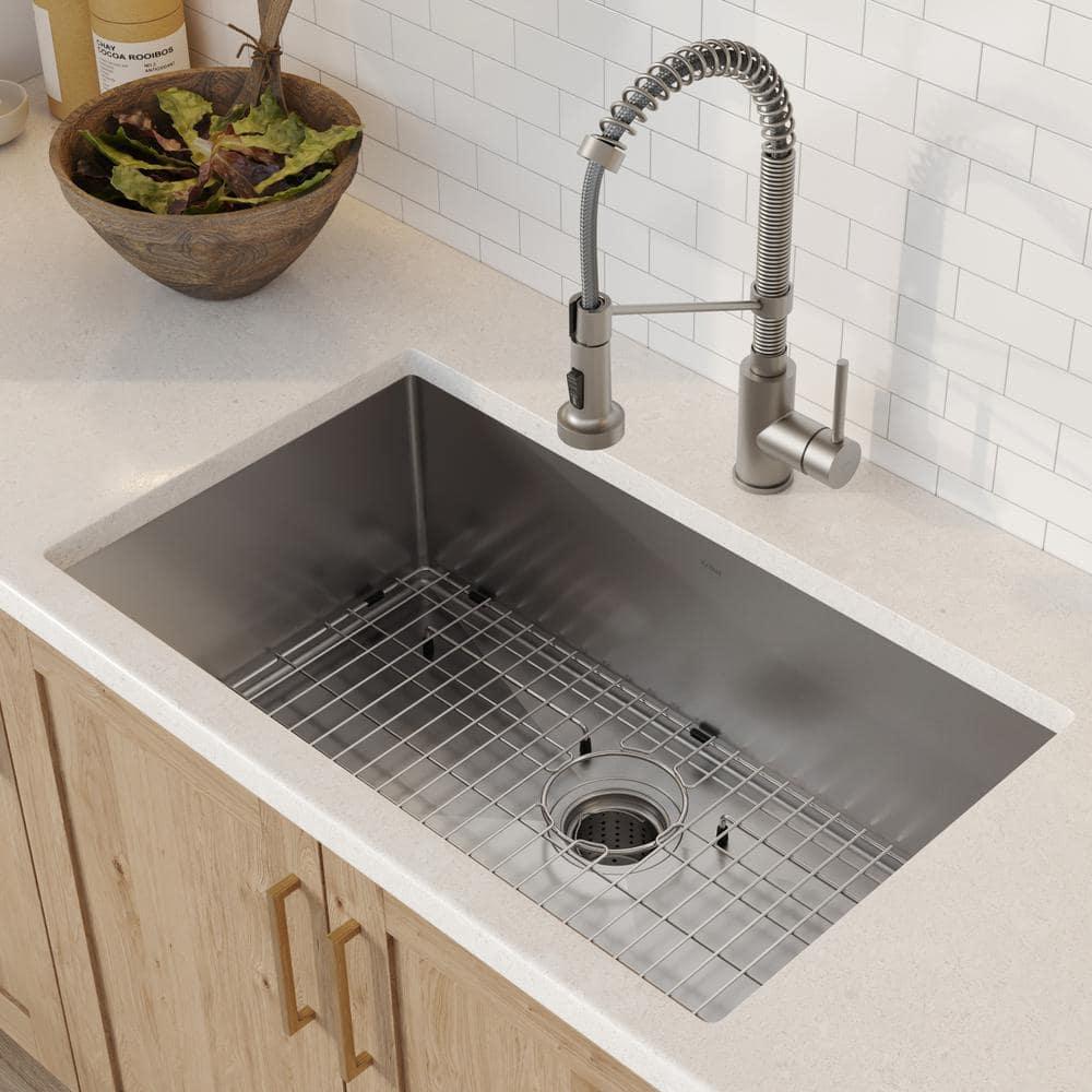 Kraus KRAUS 30-in Standart PRO Kitchen Sink Combo Set with Bolden Kitchen Faucet and Soap Dispenser KHU100-30-1610-53SS
