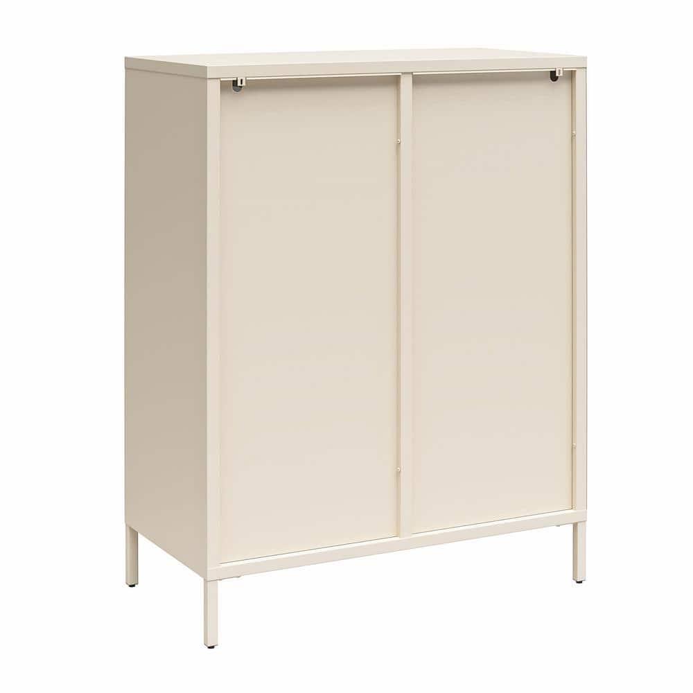 Luna 39.96'' Tall Accent Cabinet with Fluted Glass