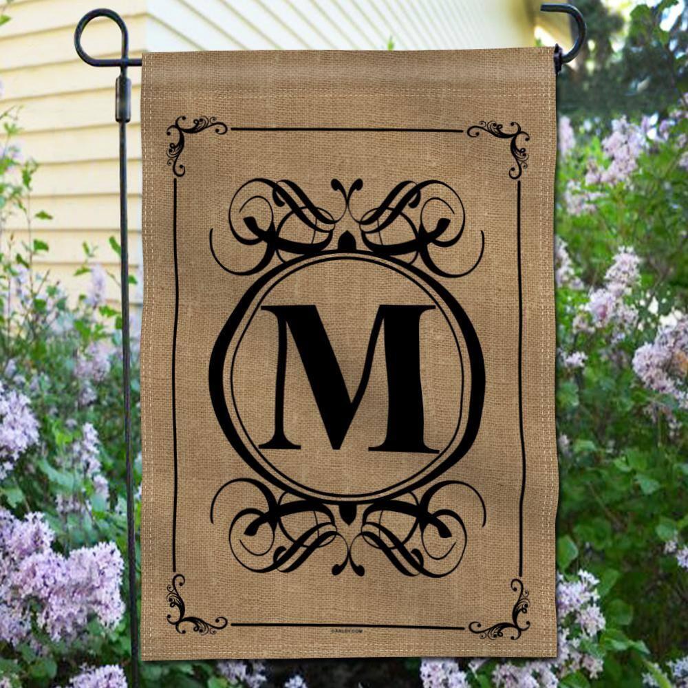 ANLEY 12.5 in x 18 in Classic Monogram Letter P Garden Flag, Family Last Name Initial Yard Flags