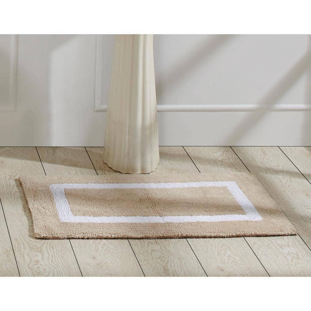 Highland Dunes Widman 100% Cotton Tufted Reversible Bath Rug Super Absorbent, Machine Washable Bathroom Rug