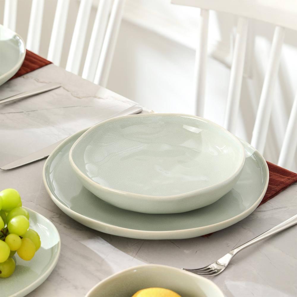 Mirella 28.7 fl. oz. Light Green Stoneware Pasta Bowls (Set of 4)