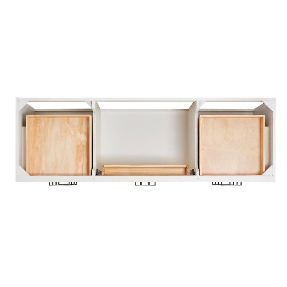 Ariel T066s-Bc Hepburn 66" Single Free Standing Vanity Cabinet Only - White