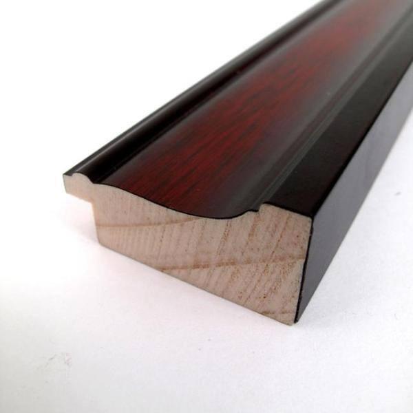 Amanti Art Rubino Cherry Scoop Beveled Wood Wall Mirror 25 x 31 in.