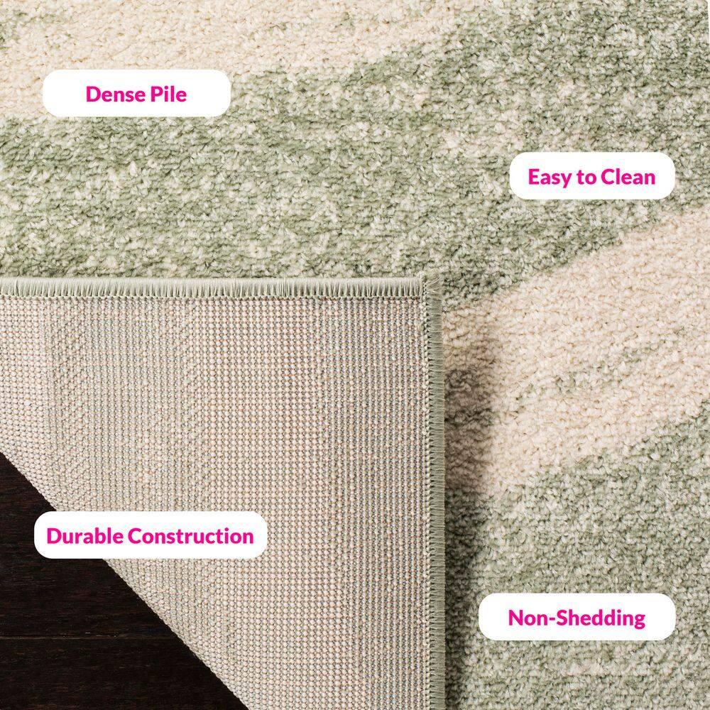 Adirondack ADR125 Machine Made Indoor Area Rug - Sage/Cream - 9'x12' - Safavieh