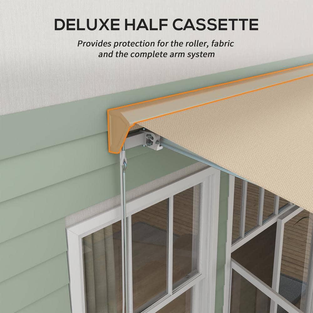 Outsunny Outsunny Polyester Cover Retractable Patio Awning