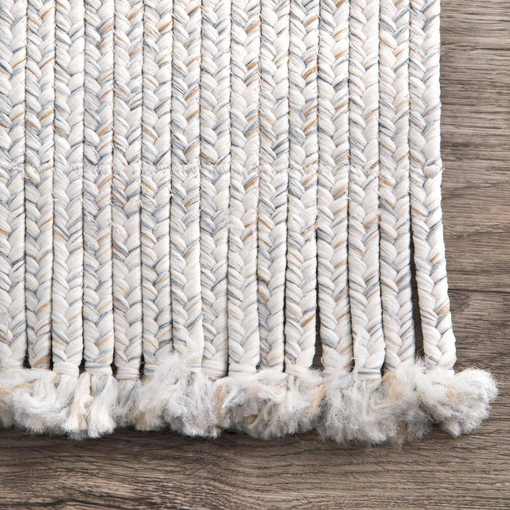 nuLOOM Courtney Braided Indoor/Outdoor Area Rug, 4' x 6', Ivory