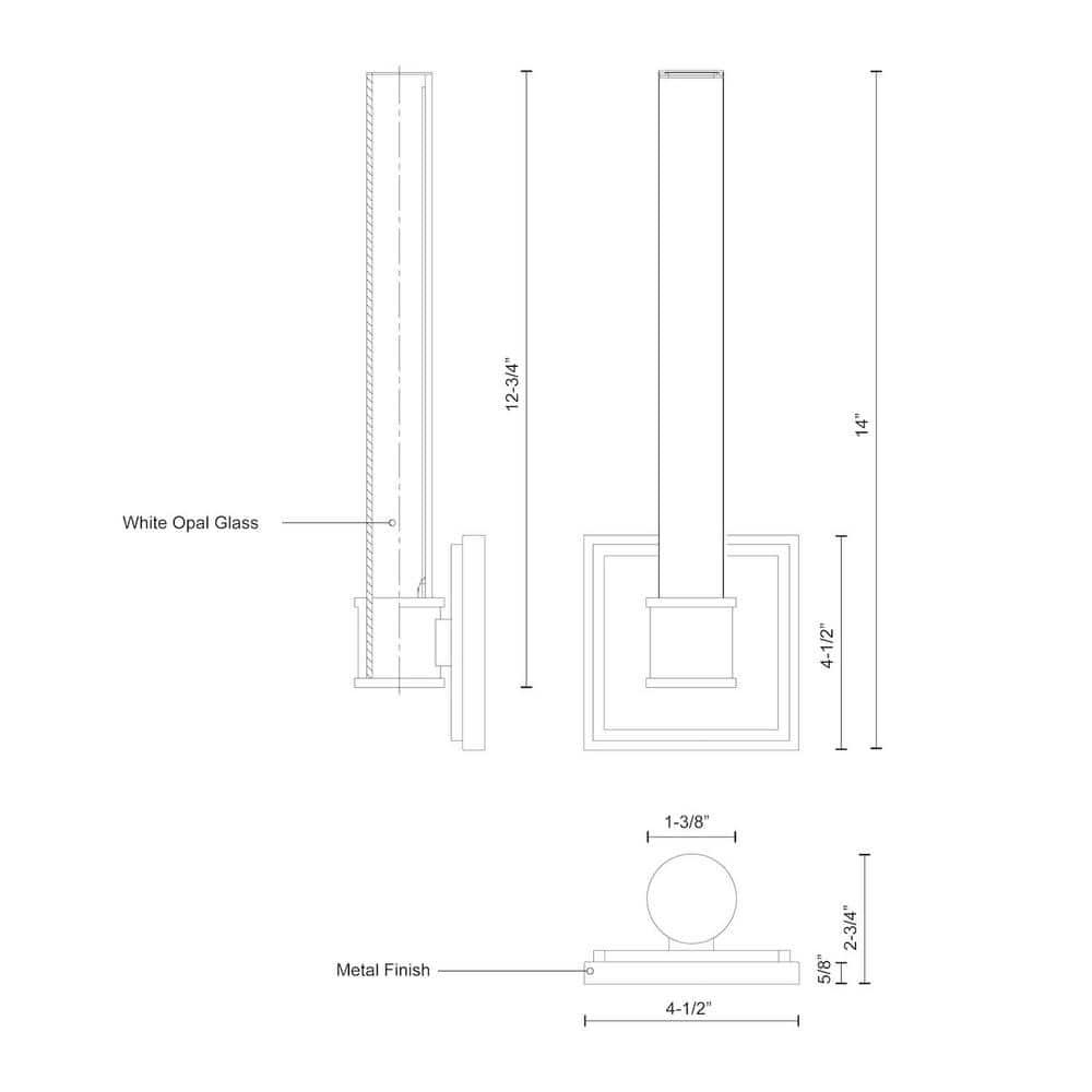 Kuzco Lighting Rona Aluminum LED Wallchiere
