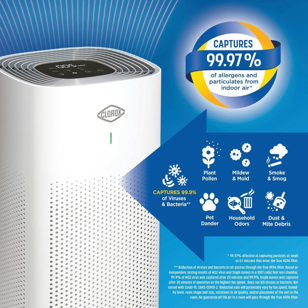 White Tower HEPA Air Purifier with Odor Absorbing Filter