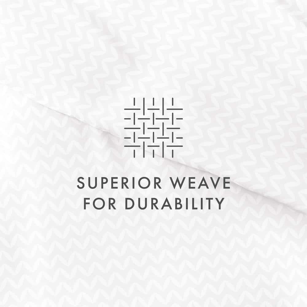 Simply Soft™ Puffed Chevron Pattern Duvet Cover Set