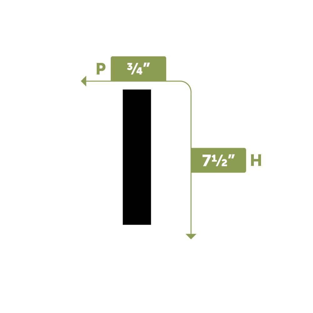 Ekena Millwork 7.5'' H x 78.75'' W x 0.75'' D Urethane Flat Trim
