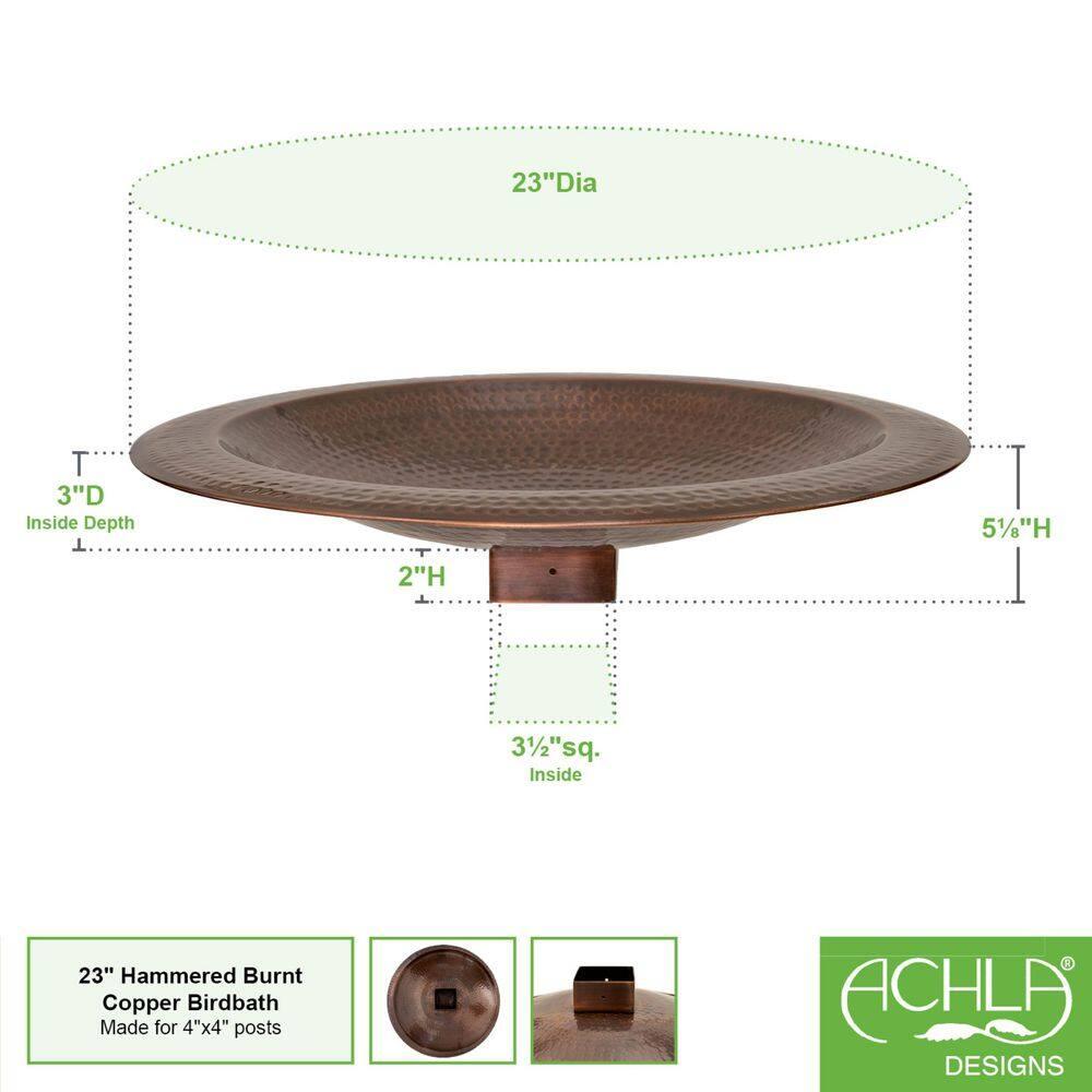 Achla Designs Metal Column Birdbath