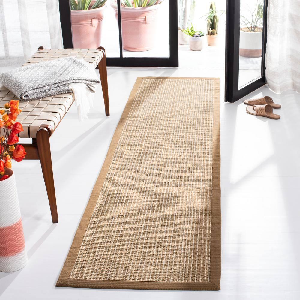 Natural Fiber NF442 Power Loomed Indoor Runner Rug - Tan/Tan - 2'x10' - Safavieh.