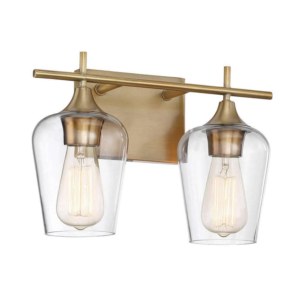 Savoy House Octave 2 - Light Vanity in  Warm Brass