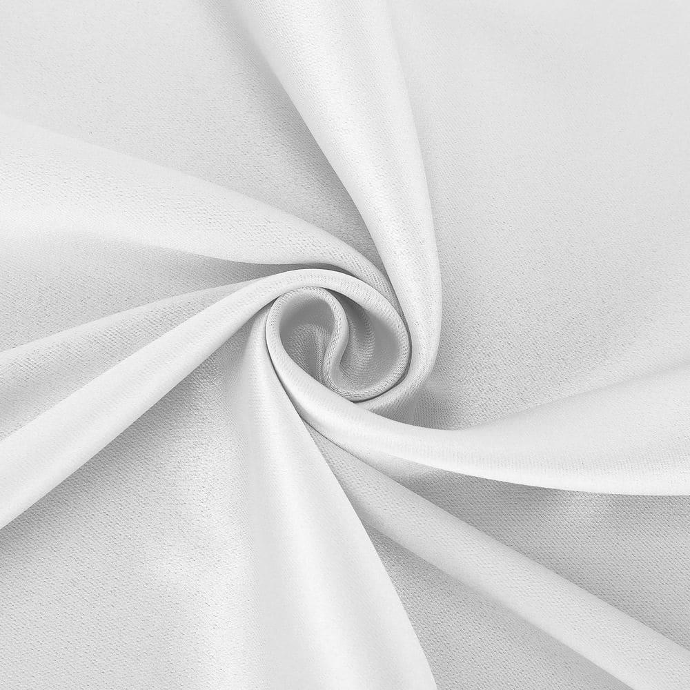 40"x63" Sun Zero Blackout Bergen Rod Pocket Curtain Panel White: Energy Efficient, Noise Reduction, Thermal Insulated