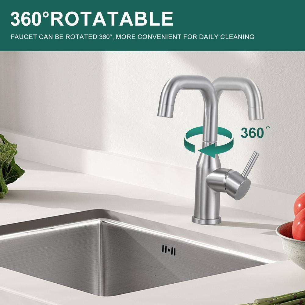 Single Handle Deck Mounted Bar Faucet Inclued Supply Lines