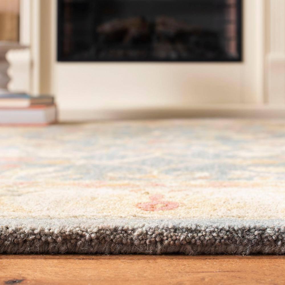 Anatolia AN544 Hand Tufted Indoor Area Rug - Light Blue/Ivory - 6'x9' - Safavieh