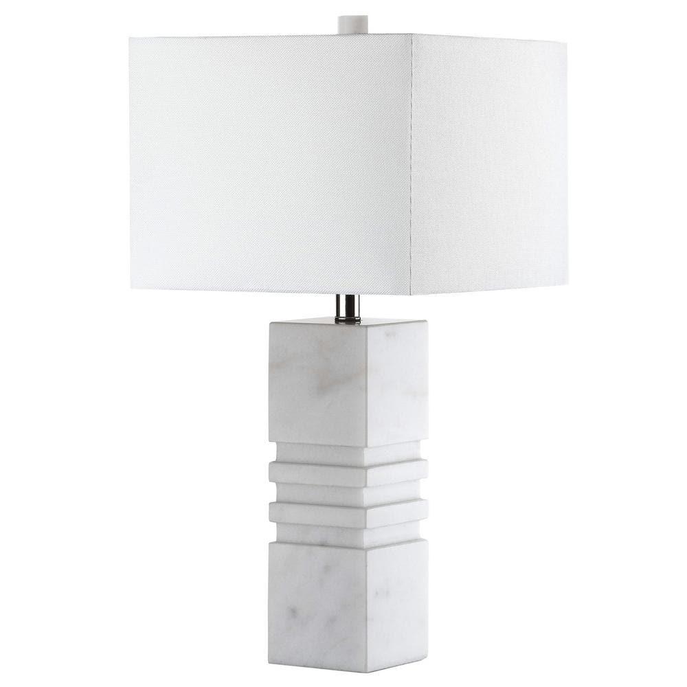 Faye Marble Table Lamp - White - Safavieh.