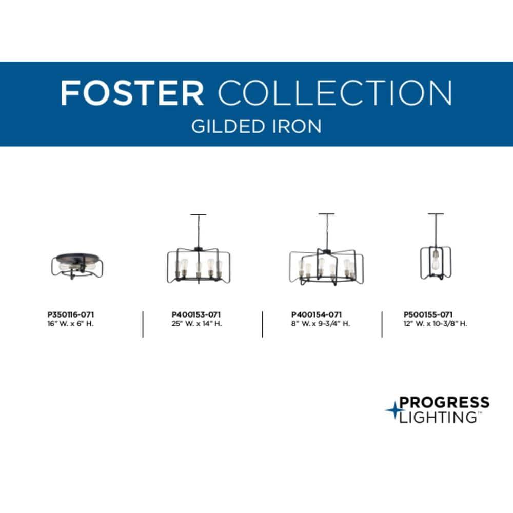 P400154-071-Progress Lighting-Foster - Chandeliers Light - 6 Light in Farmhouse style - 30 Inches wide by 14 Inches high -Traditional Installation