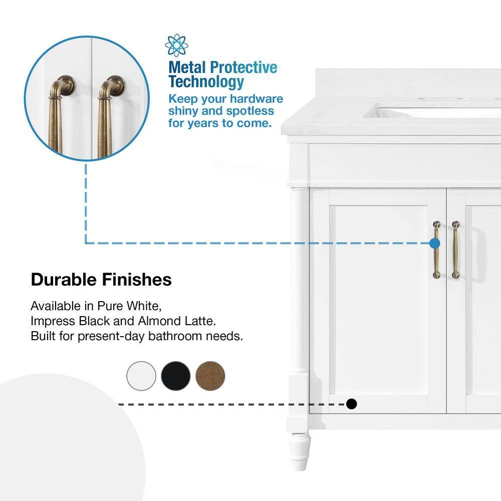 Ove Decors OVE Decors Salisbury 72 in. Double Sink Bathroom Vanity in Pure White