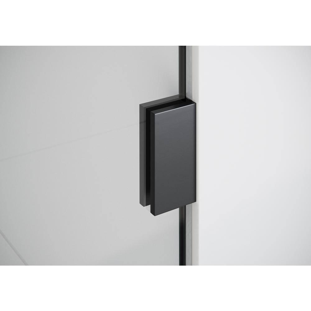 Illume 69 in. x 78 in. Fully Frameless Wall Hinge Shower Door