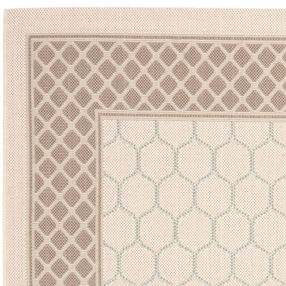 Courtyard CY7933 Power Loomed Indoor/Outdoor Area Rug - Beige/Dark Beig - 5'3"x7'7" - Safavieh.