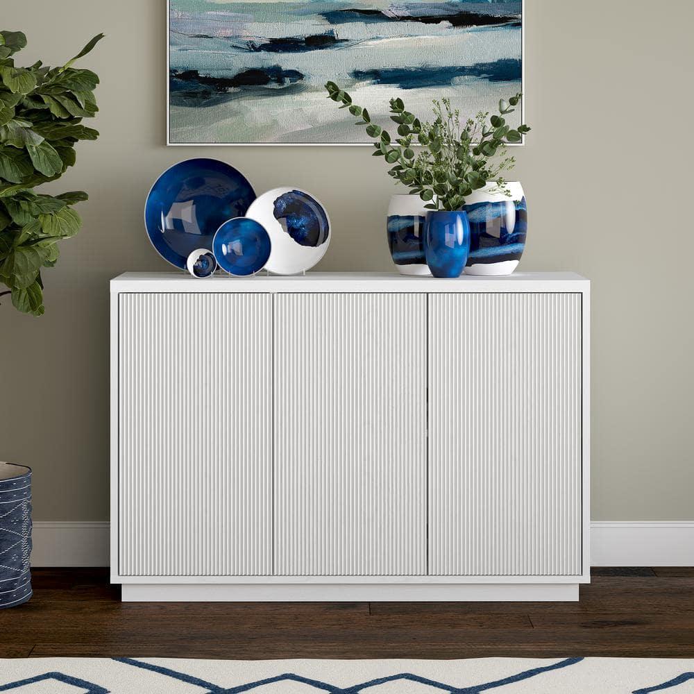 Henn&Hart 47.5" White MDF Buffet Table
